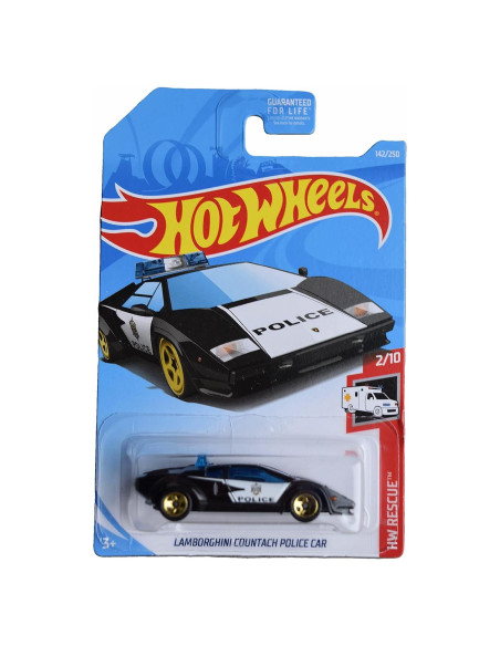 Hot Wheels Lamborghini Countach Coche Policía Escala 1:64