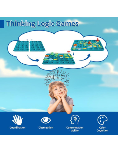 Juego de Mesa Educativo STEM Azul - STEM MATCH 200 Desafíos