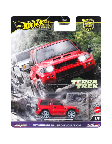 Set de 5 Autos Off-Road Hot Wheels Terra Trek - Hummer, Jeep, Datsun, Toyota, Mitsubishi