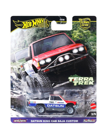 Set de 5 Autos Off-Road Hot Wheels Terra Trek - Hummer, Jeep, Datsun, Toyota, Mitsubishi
