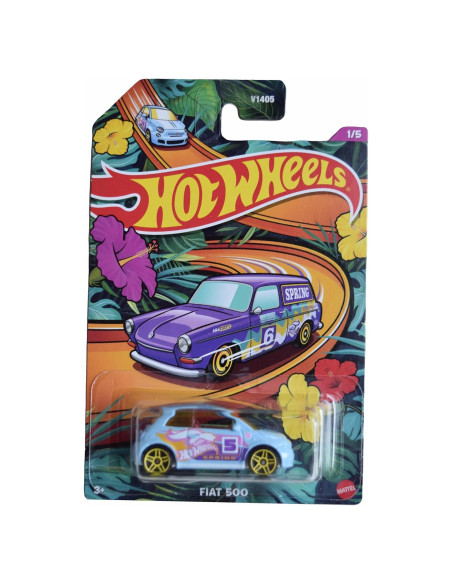 Hot Wheels Fiat 500 Edición Primavera 1:64 Azul