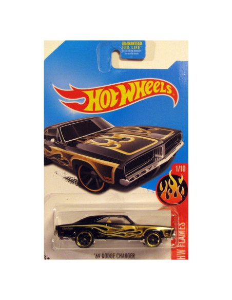 Hot Wheels Dodge Charger '69 Kmart Exclusivo Negro con Llamas