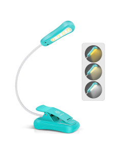 Luz de libro recargable Vekkia BK-03-BU, 3 brillos, 70h