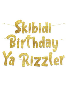 Decoración de Cumpleaños Skibidi Rizzler - Bandera 1.88m