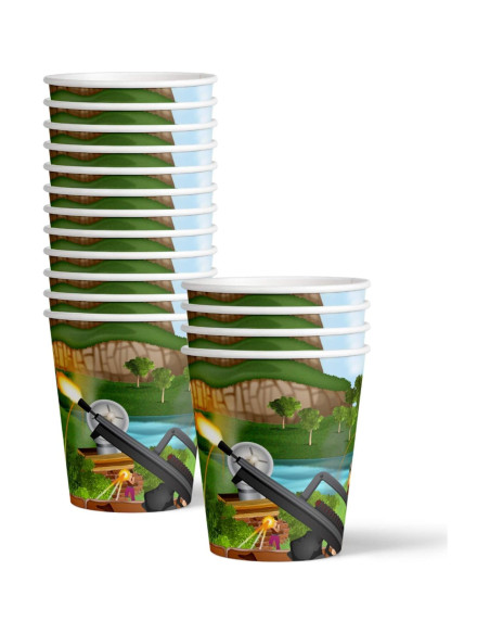 Juego de Vajilla Desechable Cumpleaños Galore para 16 - Fortnite Juego de Vajilla Desechable Cumpleaños Galore para 16 - Fortnite