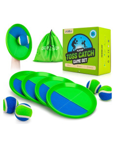 Juego de Lanzar y Atrapar PlayZap - Set de 4 Palas y Pelotas