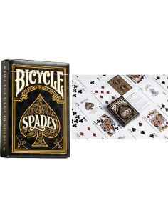 Paquete Coleccionista 6 Barajas Bicycle Rider Back Negro/Dorado 2