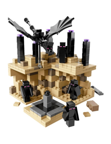 LEGO Minecraft Micro World El Fin 21107 10cm Dragón y Enderman