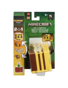 Figuras Flippin' Figs Minecraft Abeja y Maceta 9.5 cm