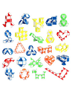 Ganowo 24 Cubos de Serpiente Fidget para Niños - Juguetes Educativos