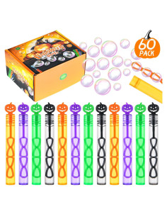 Paquete de 60 Varitas de Burbujas Halloween YBSOP 10.9 cm