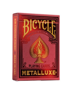 Cartas de Juego Bicycle Metalluxe Rojas - Foil Metálico Premium
