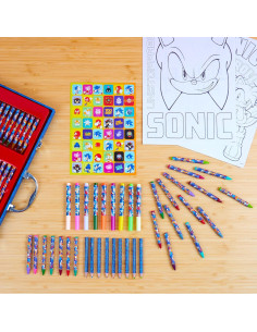 Kit de Dibujo Sonic The Hedgehog 137 Piezas Estuche Arte 2
