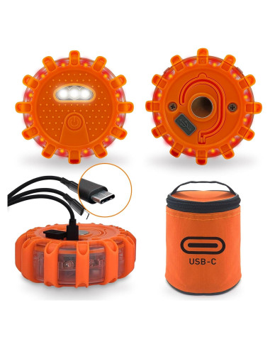 Luces de Emergencia LED Ecoangel USB-C 3PACK Recargables