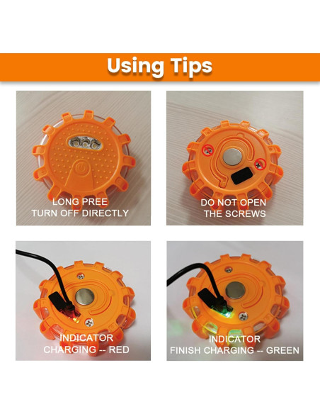 Luces de Emergencia LED Ecoangel USB-C 3PACK Recargables