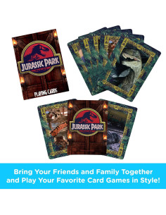 Baraja de Cartas Jurassic Park AQUARIUS - 54 Cartas Temáticas 2