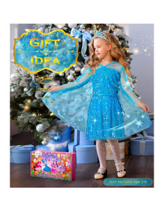 Disfraz de Princesa para Niñas BIBUTY 3-6 Años con Accesorios 2