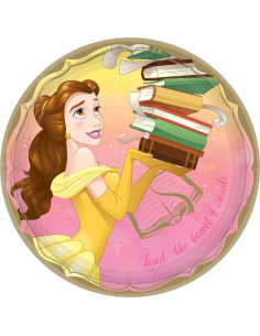 Suministros Fiesta Cumpleaños Belle Princesa Disney 16 Platos y Servilletas 2