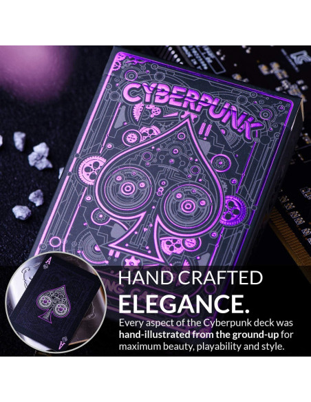 Baraja de Cartas Cyberpunk Elephant - Púrpura, 80g, eBook