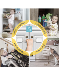 Cerraduras de Seguridad para Gabinetes 4our Kiddies - 2 Paquete 2