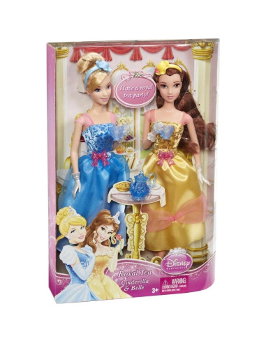 Juego de Muñecas Disney Princess Tea Time Mattel - Belle y Cenicienta