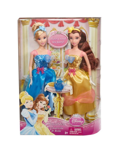 Juego de Muñecas Disney Princess Tea Time Mattel - Belle y Cenicienta