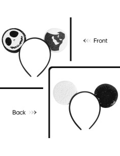 Diadema de orejas de ratón brillante YUNISS para Halloween 2