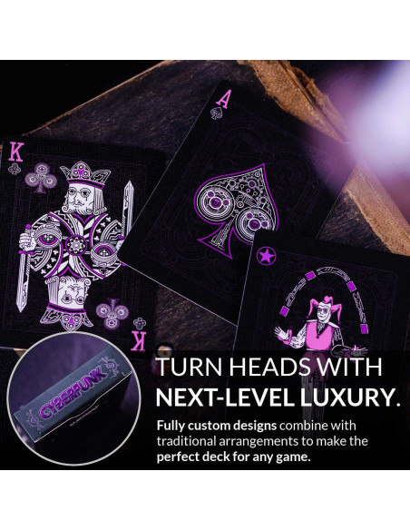 Baraja de Cartas Cyberpunk Elephant - Púrpura, 80g, eBook
