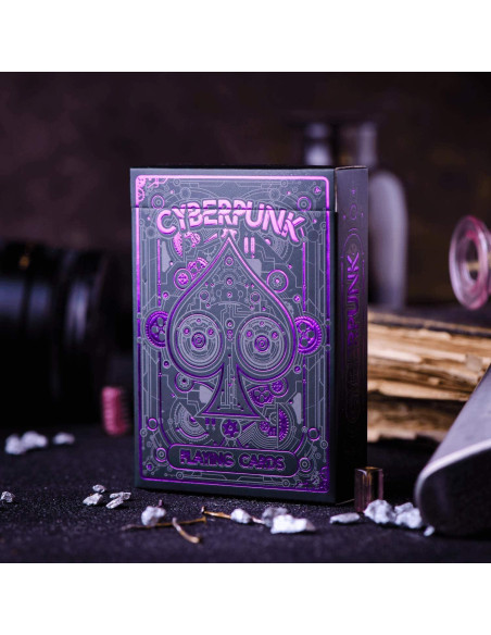 Baraja de Cartas Cyberpunk Elephant - Púrpura, 80g, eBook