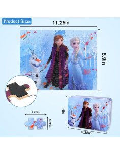 Rompecabezas de Princesa 100 Piezas Wieewg 22.6x28.6 cm 2