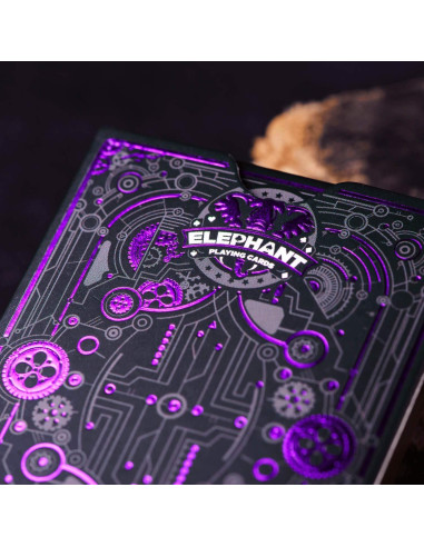 Baraja de Cartas Cyberpunk Elephant - Púrpura, 80g, eBook