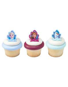 Anillos Decorativos para Cupcakes DecoPac Frozen II - 24 Piezas