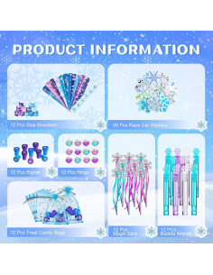 Vanblue 122 Piezas Decoraciones Fiesta Congelada Niñas 2
