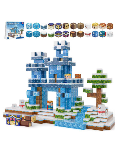 100 Piezas Bloques Magnéticos Kryzomat para Niños 3-12 Años