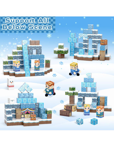 100 Piezas Bloques Magnéticos Kryzomat para Niños 3-12 Años