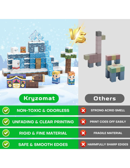 100 Piezas Bloques Magnéticos Kryzomat para Niños 3-12 Años