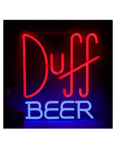 Cartel de Neón Duff Beer 63.5x25.4cm Decoración Pared