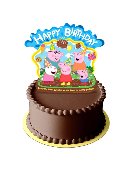 Adorno de Pastel Peppa Pig 23 cm - Decoraciones de Cumpleaños