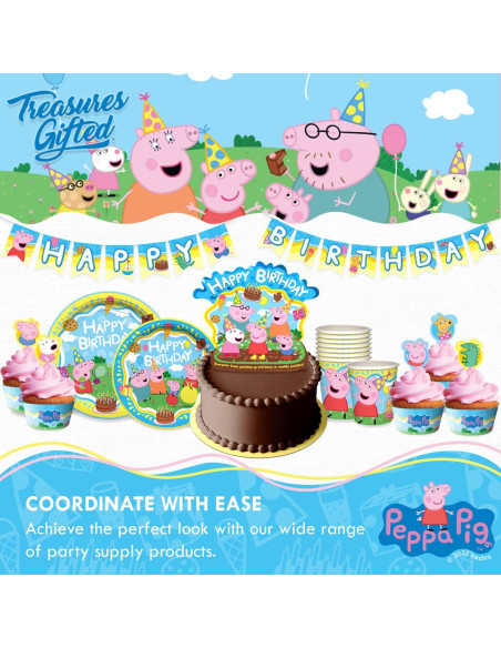 Adorno de Pastel Peppa Pig 23 cm - Decoraciones de Cumpleaños