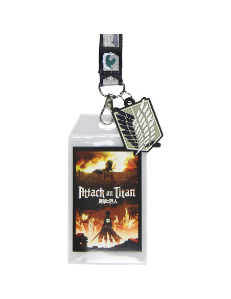 Porta Credencial Reversible Bioworld Attack On Titan con Charm