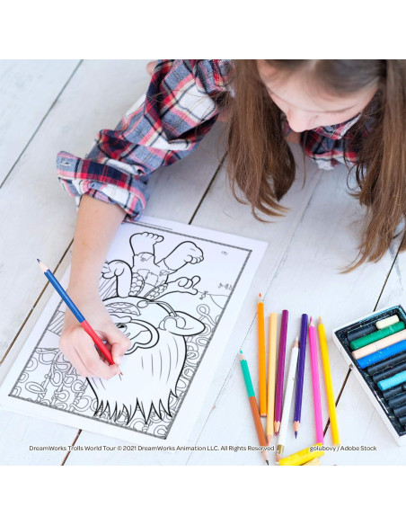 Libro para Colorear DreamWorks Trolls World Tour 192 Páginas Libro para Colorear DreamWorks Trolls World Tour 192 Páginas