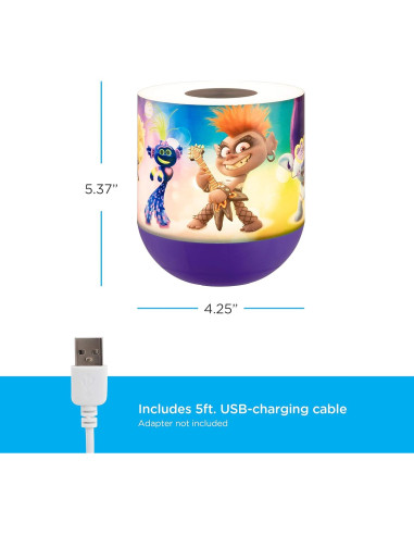 Lámpara Nocturna LED DreamWorks Trolls 50009, RGB Táctil