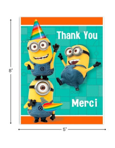 Tarjetas de Agradecimiento Mi Villano Favorito - 8 Pcs 2