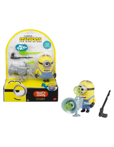 Figura de Acción Minions Stuart Hablante con Caño de Pedos