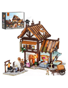 Set de Ladrillos Tienda de Sastre Medieval FUNWHOLE 1994 Pcs