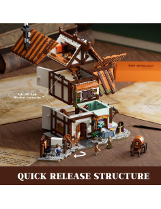 Set de Ladrillos Tienda de Sastre Medieval FUNWHOLE 1994 Pcs 2