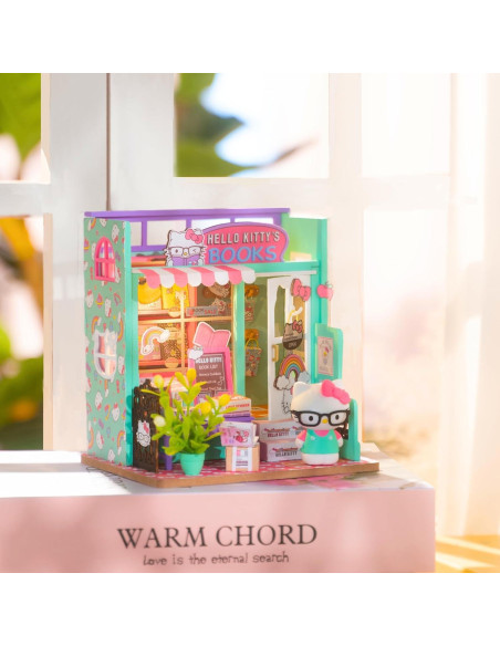 Kit de Mini Librería DIY Hello Kitty - Manos Craft 12.6x10.4x13.2cm Kit de Mini Librería DIY Hello Kitty - Manos Craft 12.6x10.4x13.2cm