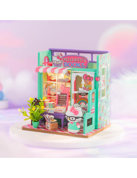Kit de Mini Librería DIY Hello Kitty - Manos Craft 12.6x10.4x13.2cm Kit de Mini Librería DIY Hello Kitty - Manos Craft 12.6x10.4x13.2cm