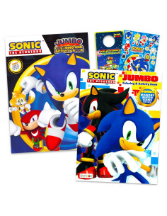 Libro para Colorear Sonic the Hedgehog - 2 Libros y Stickers