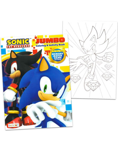 Libro para Colorear Sonic the Hedgehog - 2 Libros y Stickers